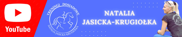 baner youtube niebieskie tło kobieta siedząca bokiem Natalia Jasicka-Krugiołka